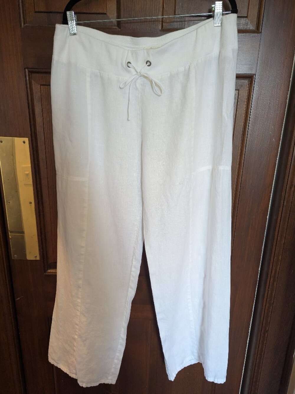 Eileen Fisher white linen pants